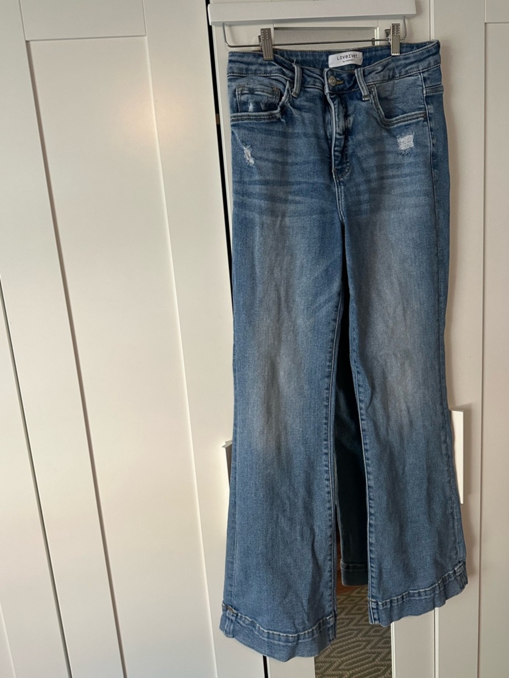 Lovervet Light Wash Stretch Wide-Leg Flare Jeans 11/30